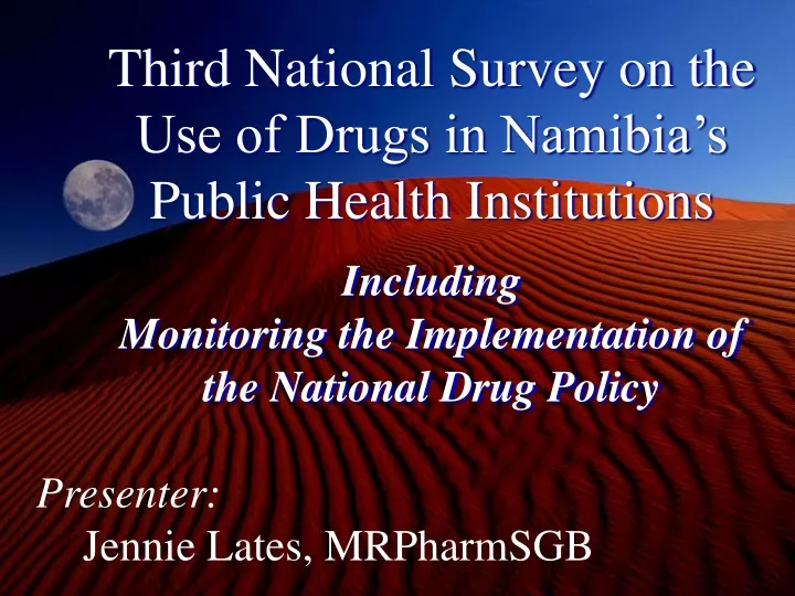 third national survey on the use of drugs