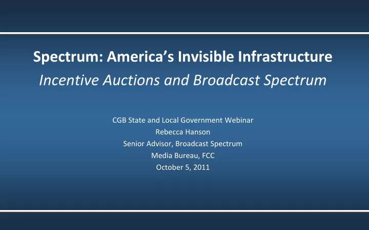 spectrum america s invisible infrastructure