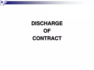DISCHARGE  OF  CONTRACT
