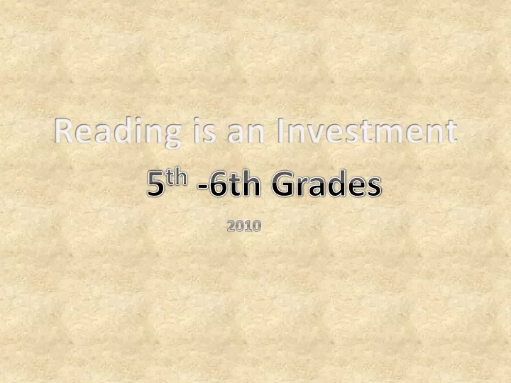 reading is an investment