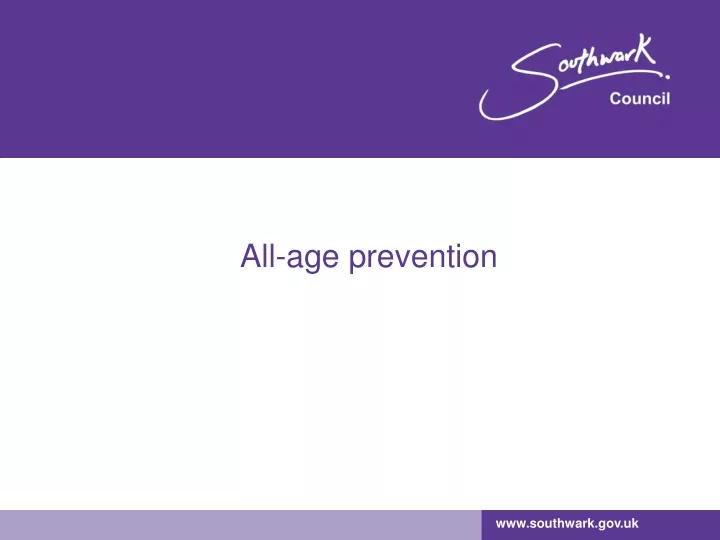 all age prevention