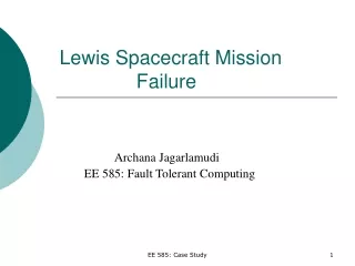 Lewis Spacecraft Mission                            Failure