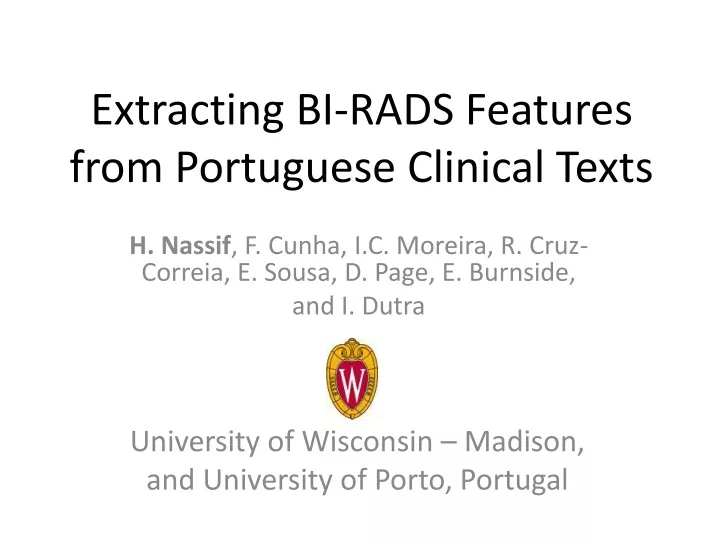 extracting bi rads features from portuguese clinical texts