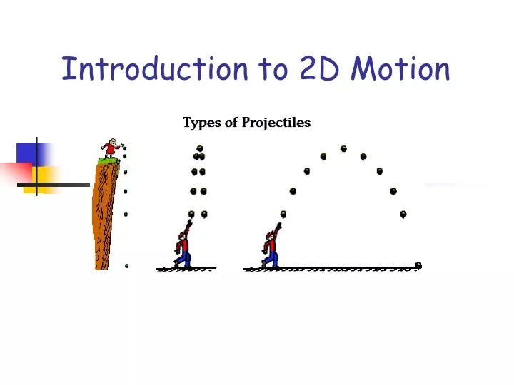 introduction to 2d motion