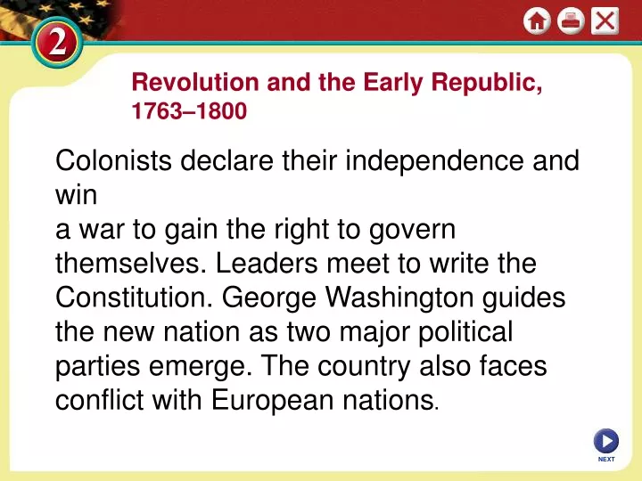 revolution and the early republic 1763 1800