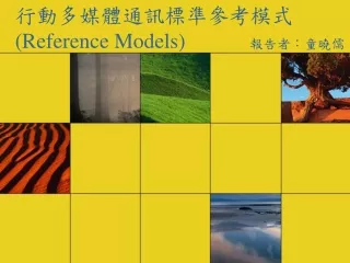 行動多媒體通訊標準參考模式 (Reference Models)             報告者：童曉儒