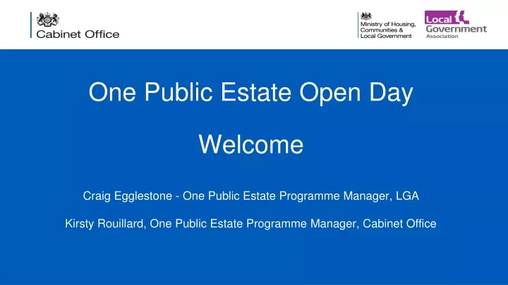 one public estate open day welcome craig