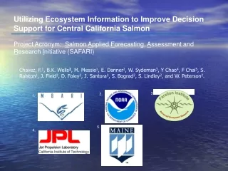 Utilizing Ecosystem Information to Improve Decision Support for Central California Salmon