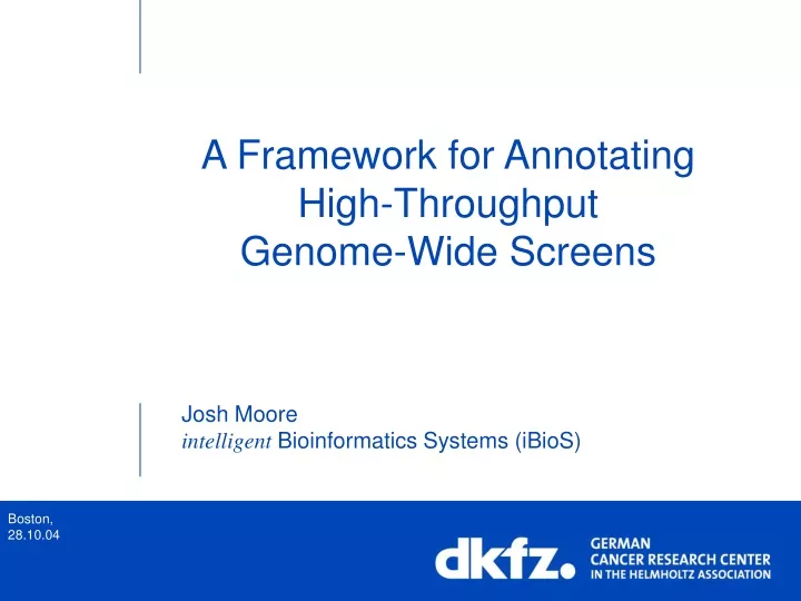 a framework for annotating high throughput genome