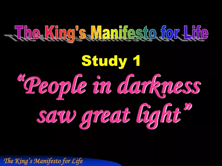people in darkness saw great light