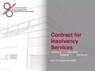 Contract for Insolvency Services Inverness          Aberdeen