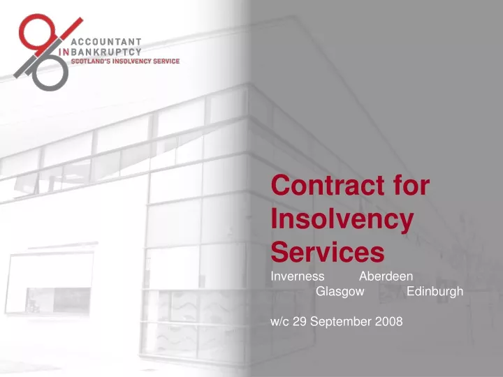 contract for insolvency services inverness