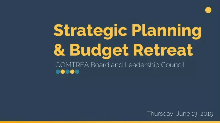 strategic planning budget retreat