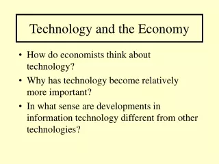 Technology and the Economy