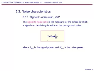 5.3. Noise characteristics