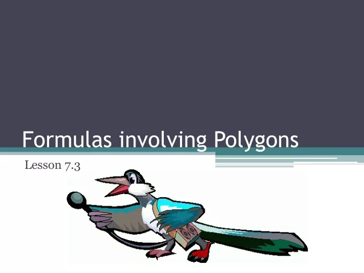 formulas involving polygons