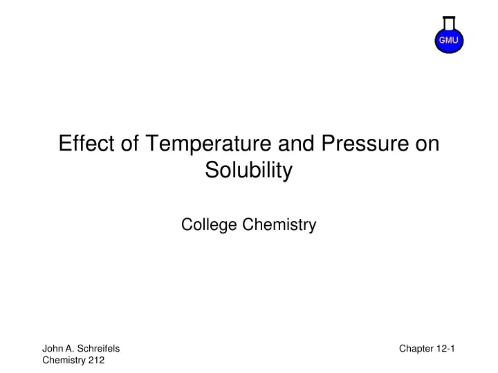 effect of temperature and pressure on solubility