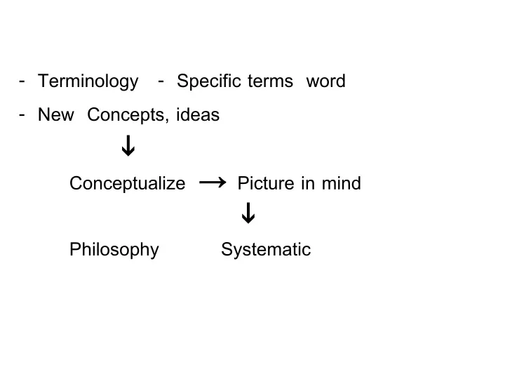 terminology specific terms word new concepts
