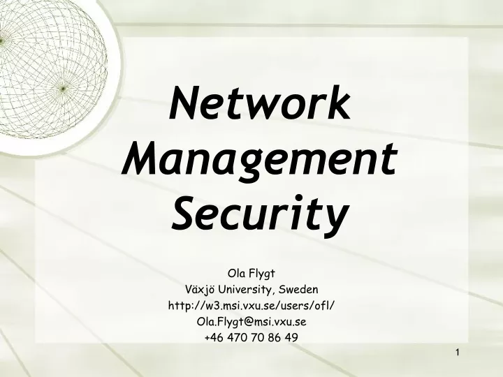 network management security
