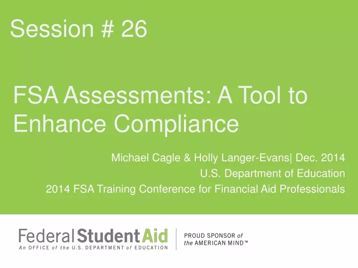 fsa assessments a tool to enhance compliance