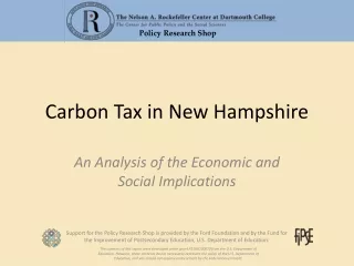 Carbon Tax in New Hampshire