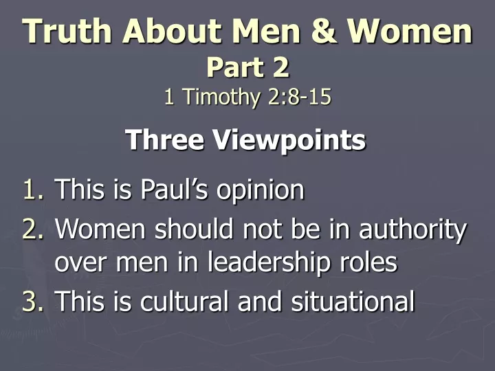 truth about men women part 2 1 timothy 2 8 15