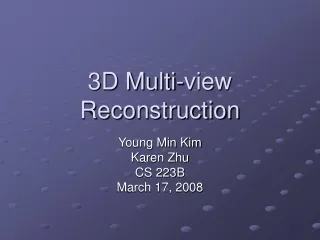 3D Multi-view Reconstruction