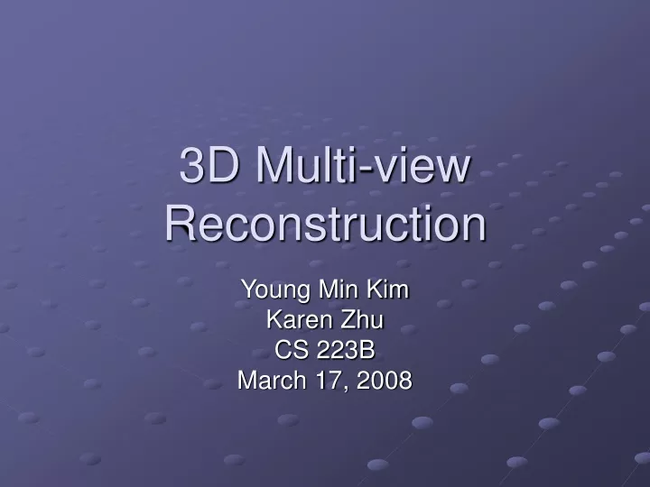 3d multi view reconstruction