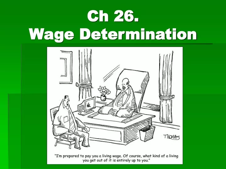 ch 26 wage determination
