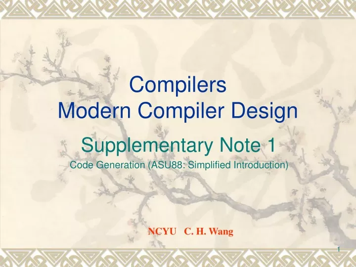 compilers modern compiler design