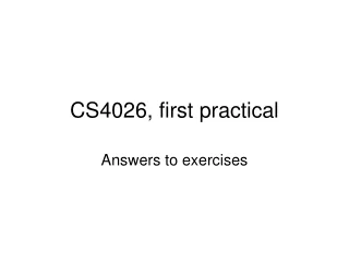 CS4026, first practical