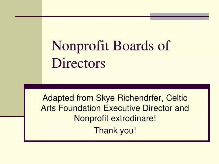 nonprofit boards of directors