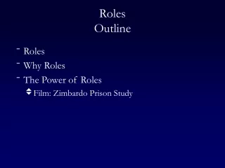 Roles Outline
