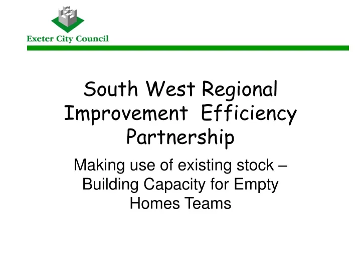 south west regional improvement efficiency partnership