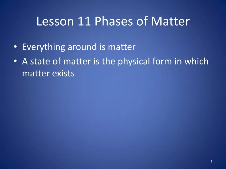 lesson 11 phases of matter