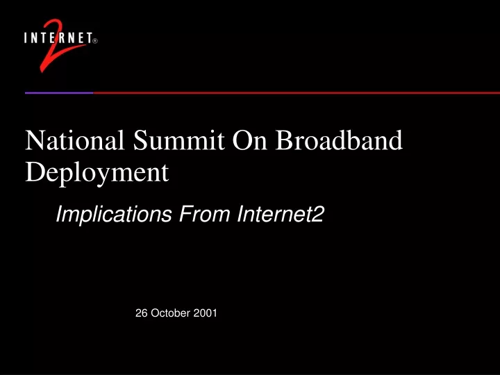 national summit on broadband deployment