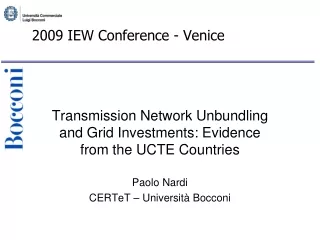 2009 IEW Conference - Venice