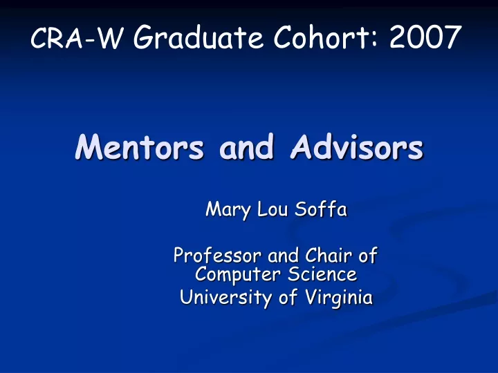 mentors and advisors