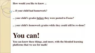 How would you like to know ... ... if your child had homework?