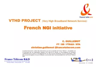 VTHD PROJECT (Very High Broadband Network Service):  French  NGI  initiative