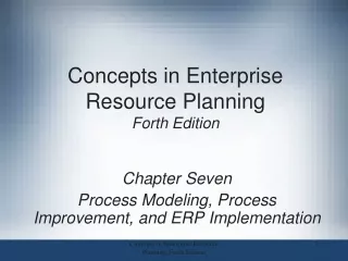 Concepts in Enterprise Resource Planning Forth Edition