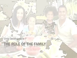 The Role of the Family