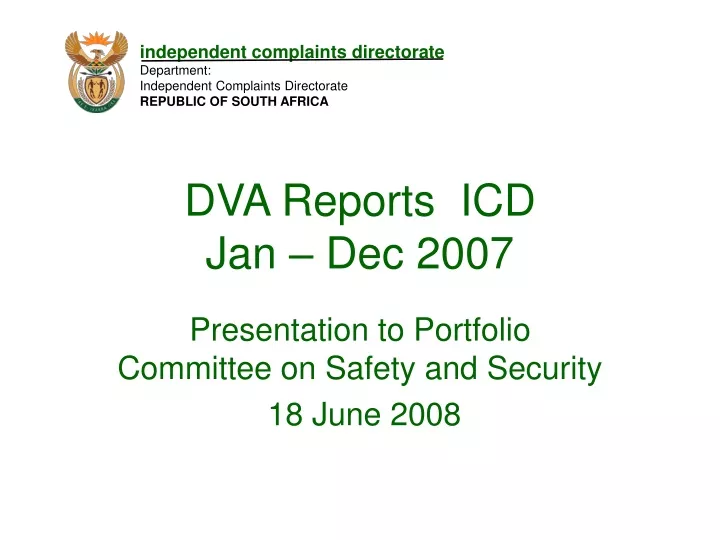 dva reports icd jan dec 2007