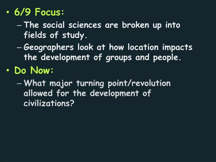 6 9 focus the social sciences are broken up into