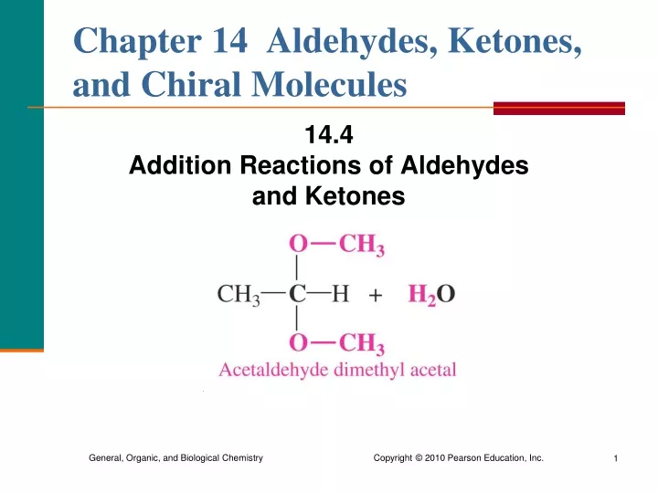 chapter 14 aldehydes ketones and chiral molecules
