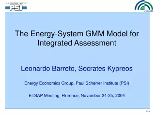 The Energy-System GMM Model for Integrated Assessment
