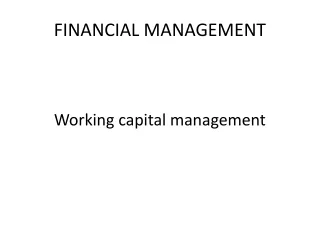 FINANCIAL MANAGEMENT