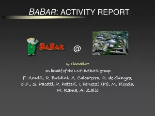 B A B AR :  ACTIVITY REPORT