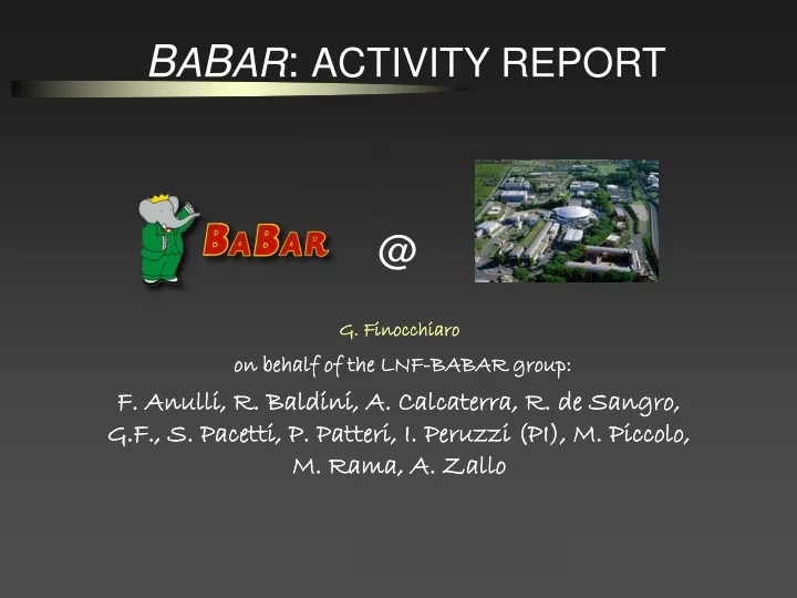 b a b ar activity report