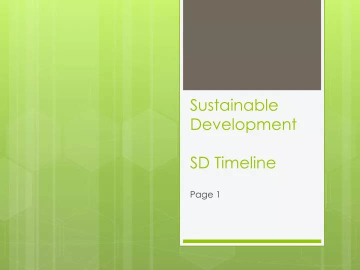 sustainable development sd timeline
